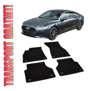 Set covorase mocheta Audi A7 C8 2018-prezent, din mocheta, compatibile cu autoturismul Audi A7 C8