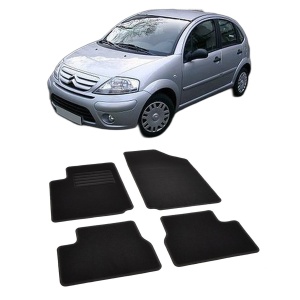 Set covorase mocheta Citroen C3 Mk.1 2002-2009, din mocheta, compatibile cu autoturismul Citroen C3 Mk.1 - Img 2