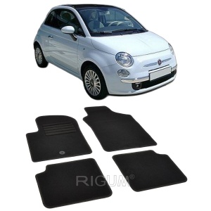 Set covorase mocheta Fiat 500 (1) 2007-2014, din mocheta, compatibile cu autoturismul Fiat 500 (1) - Img 2