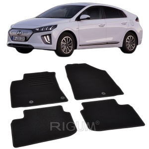 Set covorase mocheta Hyundai Ioniq Electric, 2017-prezent, din mocheta, compatibile cu autoturismul Hyundai Ioniq Electric - Img 2