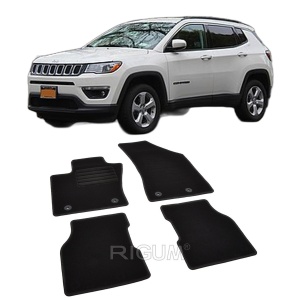 Set covorase mocheta Jeep Compass 2 (MP), 2017-prezent, din mocheta, compatibile cu autoturismul Jeep Compass 2 (MP) - Img 2