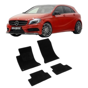 Set covorase mocheta Mercedes A Klasse W176, 2012-2018, din mocheta, compatibile cu autoturismul Mercedes A Klasse W176 - Img 2