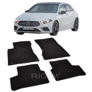 Set covorase mocheta Mercedes A Klasse W177/V177, 05.2018-prezent, din mocheta, compatibile cu autoturismul Mercedes A Klasse W177/V177 - Img 2