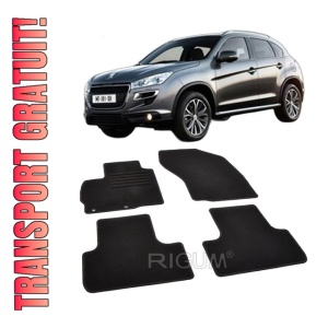 Set covorase mocheta Peugeot 4008, 2012-2017, din mocheta, compatibile cu autoturismul Peugeot 4008
