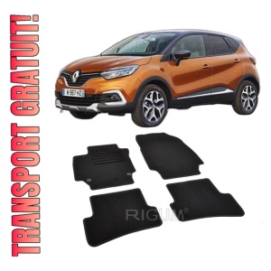 Set covorase mocheta Renault Captur 1, 2013-2019, din mocheta, compatibile cu autoturismul Renault Captur 1