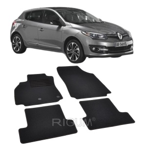 Set covorase mocheta Renault Megane 3 hatchback, 2008-2016, din mocheta, compatibile cu autoturismul Renault Megane 3 hatchback - Img 2