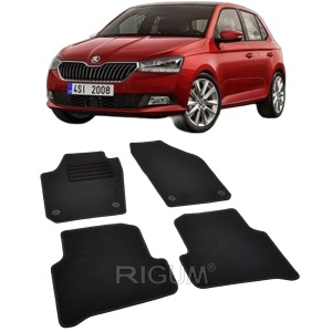 Set covorase mocheta Skoda Fabia 3 (NJ) 2014-2021, din mocheta, compatibile cu autoturismul Skoda Fabia 3 (NJ) - Img 2