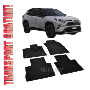 Set covorase mocheta Toyota RAV4 (5) XA50 (cutie automata), 2019-prezent, din mocheta, compatibile cu autoturismul Toyota RAV4 (5) XA50 (cutie automata)