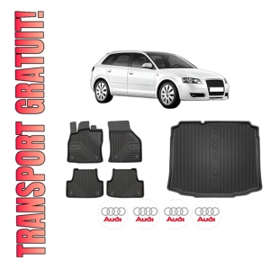 Set Covorase Presuri Auto Si Tavita Portbagaj AUDI A3 Sportback (8PA) din 2004-2013 AUDI