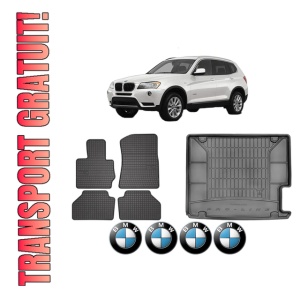 Set Covorase Presuri Auto Si Tavita Portbagaj BMW Seria X3 (F25) din 2010-2017 BMW