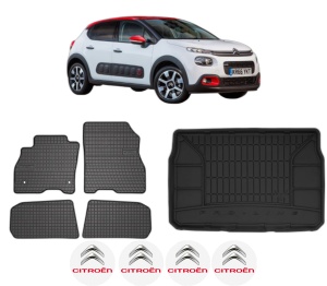 Set Covorase Presuri Auto Si Tavita Portbagaj CITROEN C3 III (SX) din 2016-2018 CITROEN - Img 2