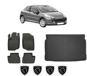 Set Covorase Presuri Auto Si Tavita Portbagaj PEUGEOT 207 (WA_, WC_) din 2006-2015 PEUGEOT - Img 2