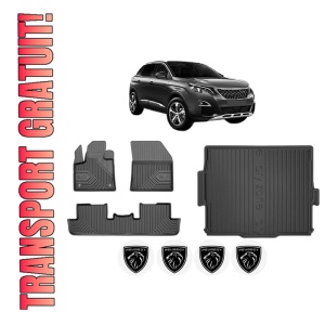 Set Covorase Presuri Auto Si Tavita Portbagaj PEUGEOT 3008 Van (MR_, MC_, MJ_) din 2016-2018 PEUGEOT