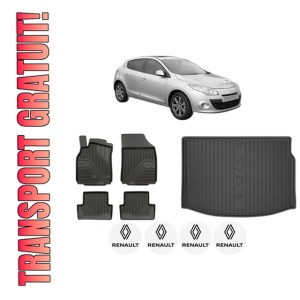Set Covorase Presuri Auto Si Tavita Portbagaj RENAULT MEGANE III Hatchback Van (BZ_) din 2008-2015 RENAULT