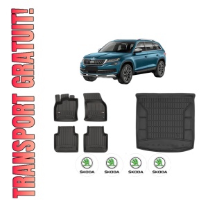 Set Covorase Presuri Auto Si Tavita Portbagaj SKODA KODIAQ I (NS6, NS7, NV7) din 2016-2021 SKODA