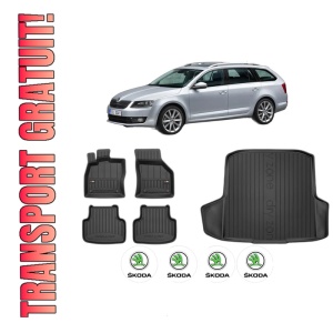 Set Covorase Presuri Auto Si Tavita Portbagaj SKODA Octavia III Combi (5E5, 5E6) din 2012-2020 SKODA