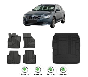 Set Covorase Presuri Auto Si Tavita Portbagaj SKODA SUPERB III Estate (3V5) din 2015-2024 SKODA - Img 2