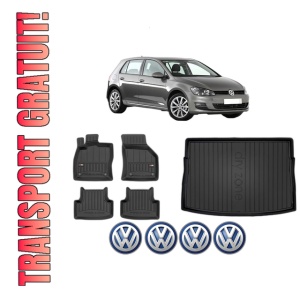 Set Covorase Presuri Auto Si Tavita Portbagaj Volkswagen GOLF VII (5G1, BQ1, BE1, BE2) din 2012-2021 Volkswagen
