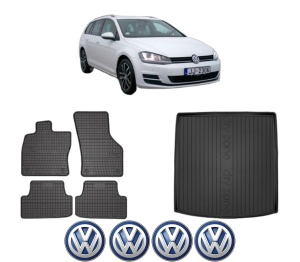 Set Covorase Presuri Auto Si Tavita Portbagaj Volkswagen GOLF VII Variant (BA5, BV5) din 2013-2021 Volkswagen - Img 2