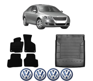 Set Covorase Presuri Auto Si Tavita Portbagaj Volkswagen PASSAT B6 (3C2) din 2005-2010 Volkswagen - Img 2