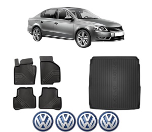 Set Covorase Presuri Auto Si Tavita Portbagaj Volkswagen PASSAT B7 (362) din 2010-2014 Volkswagen - Img 2