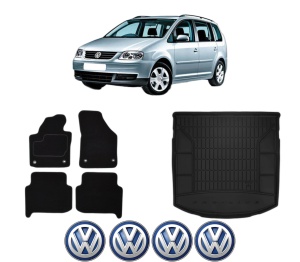 Set Covorase Presuri Auto Si Tavita Portbagaj Volkswagen TOURAN (1T1, 1T2) din 2003-2010 Volkswagen - Img 2