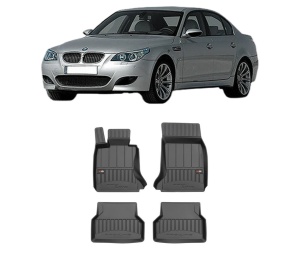 Set covorase presuri BMW Seria 5 (E60) din 2001-2010, auto, din cauciuc thermoplastic, BMW Seria - Img 2
