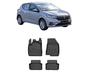 Set covorase presuri DACIA SANDERO III din 2021-2022, auto, din cauciuc thermoplastic, DACIA - Img 2