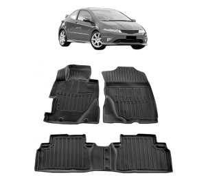 Set covorase presuri HONDA CIVIC 4D din 2006-2011, auto, din cauciuc thermoplastic - Img 2