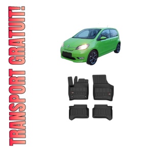 Set covorase presuri SKODA E-CITIGO (NE1) din 2019-2021, auto, din cauciuc thermoplastic, SKODA