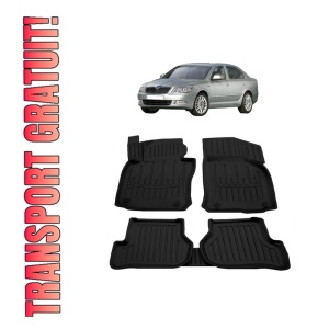 Set covorase presuri SKODA Octavia II A5 din 2004-2013, auto, din cauciuc thermoplastic