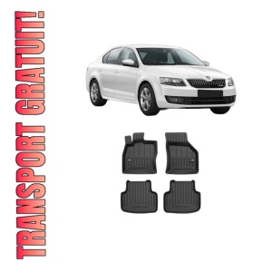 Set covorase presuri SKODA Octavia III din 2015-2019, auto, din cauciuc thermoplastic, SKODA