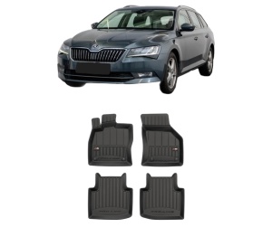 Set covorase presuri SKODA SUPERB III Estate (3V5) din 2015-2024, auto, din cauciuc thermoplastic, SKODA - Img 2