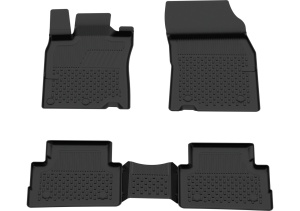 Set covorase Renault Kadjar din 2015 - 2022, covorase presuri tavita auto, cu tunel median intermediar din cauciuc thermoplastic, 4 Stickere auto cu Renault - Img 3