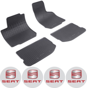 Set covorase Seat Leon 1M 1999 - 2005 si 4 stickere rotunde Seat accesorii pentru autoturismul tau - masina v4428