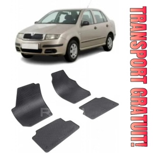 Set covorase Skoda Fabia II Sedan 03.2007 - 10.2014 si 4 stickere rotunde Skoda