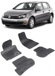 Set covorase Volkswagen Golf 6 Hatchback 06.2007 - 09.2012 si 4 stickere rotunde Volkswagen accesorii pentru autoturismul tau - masina v4306