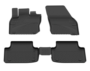 Set covorase Volkswagen Tiguan III din 2024, covorase presuri tavita auto, cu tunel median intermediar din cauciuc thermoplastic, 4 Stickere auto cu Volkswagen - Img 3