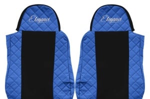 Set Huse Scaune Camion Tir DAF CF 75 din 2001-2013, Auto, Model ELEGANCE Q, Culoare Albastru, 4x Stickere auto cu DAF - Img 4