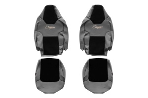Set Huse Scaune Camion Tir MAN TGM II din 2020, Auto, Model ELEGANCE S, Culoare Gri, 4x Stickere auto cu MAN - Img 2