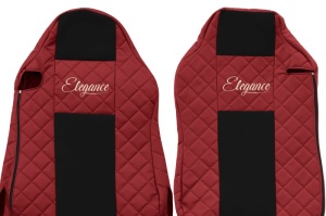 Set Huse Scaune Camion Tir MAN TGX I din 2006-2021, Auto, Model ELEGANCE Q, Culoare Rosu, 4x Stickere auto cu MAN - Img 4