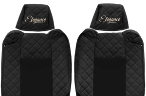 Set Huse Scaune Camion Tir RENAULT TRUCKS T din 2004-2019, Auto, Model ELEGANCE Q, Culoare Negru, 4x Stickere auto cu RENAULT TRUCKS - Img 4