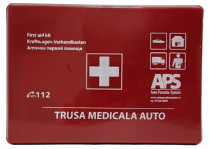 Set Kit - Trusa siguranta auto omologat R.A.R, Stingator cu manometru 1kg P1 , Trusa Medicala rosie, 2 Triunghiuri Reflectorizante - kit compatibil cu orice autoturism accesorii pentru autoturismul tau - masina v93107