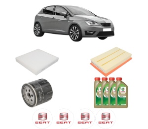 Set Pachet filtre revizie Bosch, 4 litrii ulei Castrol 0W20 SEAT IBIZA V (KJ1, KJG) 1.0 TSI din 2020, 4x Stickere auto cu SEAT - Img 2