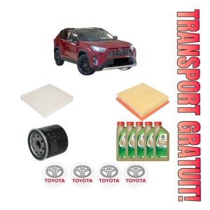 Set Pachet filtre revizie Bosch, 5 litrii ulei Castrol 0W20 TOYOTA RAV 4 V (_A5_, _H5_) 2.0 AWD (MXAA54) din 2018, 4x Stickere auto cu TOYOTA