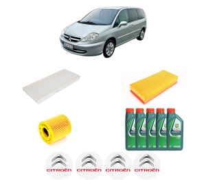 Set Pachet filtre revizie Bosch, 5 litrii ulei Castrol 10W40 CITROEN C8 Van (EA_, EB_) 2.0 (EBRFJC) din 2004-2011, 4x Stickere auto cu CITROEN - Img 2