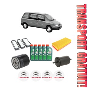 Set Pachet filtre revizie Bosch, 5 litrii ulei Castrol 10W40 CITROEN EVASION MPV (22, U6) 2.0 16V din 2000-2002, 4x Stickere auto cu CITROEN