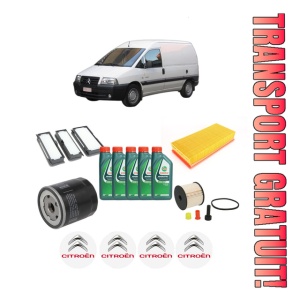 Set Pachet filtre revizie Bosch, 5 litrii ulei Castrol 10W40 CITROEN JUMPY I (U6U_) 2.0 HDi 110 din 2000-2006, 4x Stickere auto cu CITROEN