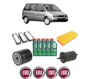 Set Pachet filtre revizie Bosch, 5 litrii ulei Castrol 10W40 FIAT ULYSSE (220_) 2.0 16V (220AQ5) din 2000-2002, 4x Stickere auto cu FIAT - Img 2
