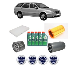 Set Pachet filtre revizie Bosch, 5 litrii ulei Castrol 10W40 LANCIA LYBRA SW (839_) 1.9 JTD (839.BXI1A, 839.BXN1A, 839.CXL1A) din 2001-2005, 4x Stickere auto cu LANCIA - Img 2